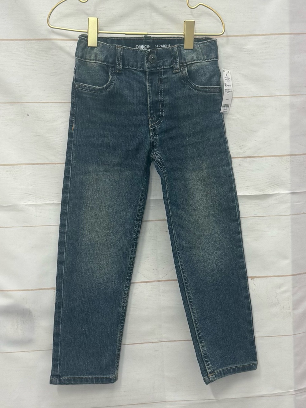 OshKosh B'gosh Kids' Dark Wash Straight Jeans - Blue Size 4t